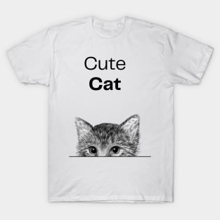 Cute Cat Peeking T-Shirt